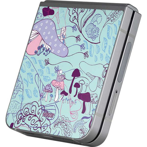 Disney Alice in Wonderland (animated) Mushrooms Print Pattern Galaxy Z Flip6 Skin